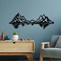 Wallity Mountains Escultura de Pared de Metal Negra